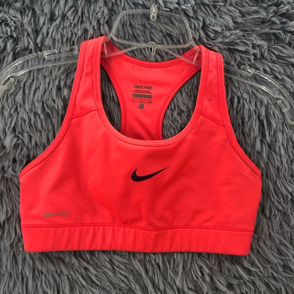 Nike Pro Sports Bra Womens Medium Logo Dri Fit - Picture 1 of 6